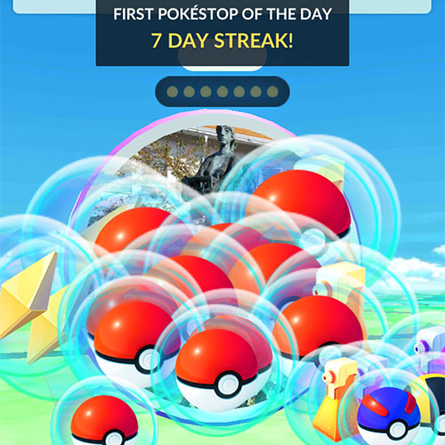 Pokémon GO 7 dagar i rad streak pokestop