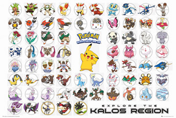 Pokemon affisch kalos region
